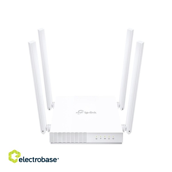 Dual Band Router | Archer C24 | 802.11ac | 300+433 Mbit/s | 10/100 Mbit/s | Ethernet LAN (RJ-45) ports 4 | Mesh Support No | MU-MiMO Yes | No mobile broadband | Antenna type 4xFixed image 4