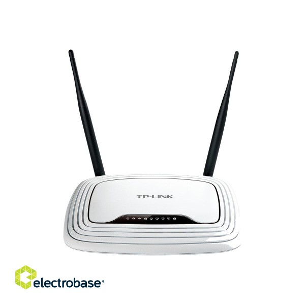 Router | TL-WR841N | 802.11n | 300 Mbit/s | 10/100 Mbit/s | Ethernet LAN (RJ-45) ports 4 | Mesh Support No | MU-MiMO No | No mobile broadband | Antenna type 2xExterna | No image 6