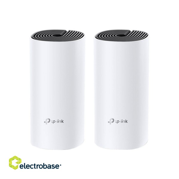 Whole Home Mesh WiFi System | Deco M4 (2-Pack) | 802.11ac | 300+867 Mbit/s | 10/100/1000 Mbit/s | Ethernet LAN (RJ-45) ports 2 | Mesh Support No | MU-MiMO Yes | No mobile broadband | Antenna type 2xInternal | No image 3