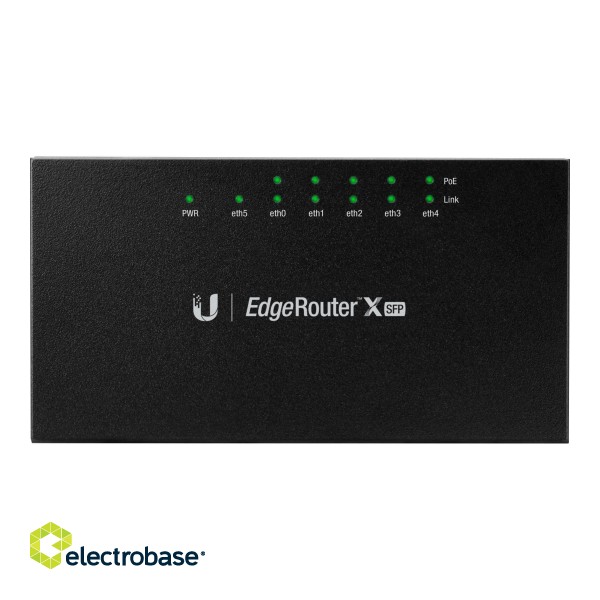 EdgeRouter | ER-X-SFP | No Wi-Fi | 10/100/1000 Mbit/s | Ethernet LAN (RJ-45) ports 5 | Mesh Support No | MU-MiMO No | No mobile broadband image 5