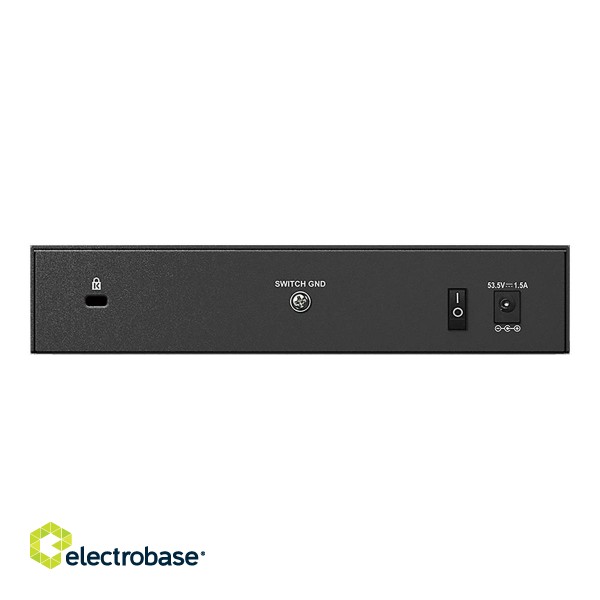 D-Link | 8-Port Gigabit PoE Switch (4xPoE) | DGS-1008P | Unmanaged | Desktop | Power supply type External image 6