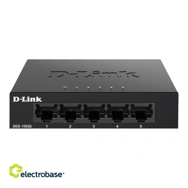 D-Link | Ethernet Switch | DGS-105GL/E | Unmanaged | Desktop | 1 Gbps (RJ-45) ports quantity 5 | 60 month(s) image 2