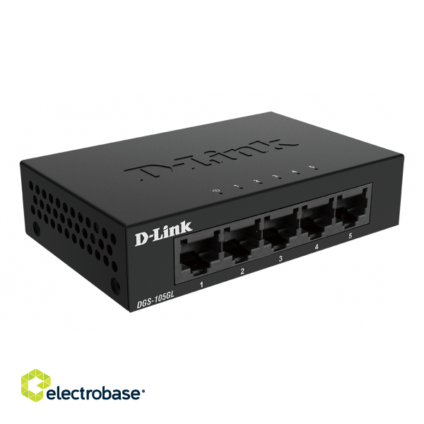 D-Link | Ethernet Switch | DGS-105GL/E | Unmanaged | Desktop | 1 Gbps (RJ-45) ports quantity 5 | 60 month(s) image 4