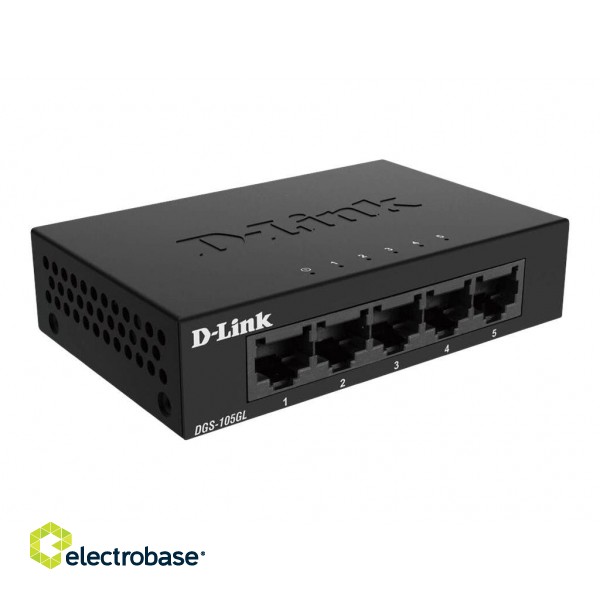 D-Link | Ethernet Switch | DGS-105GL/E | Unmanaged | Desktop | 1 Gbps (RJ-45) ports quantity 5 | 60 month(s) image 5