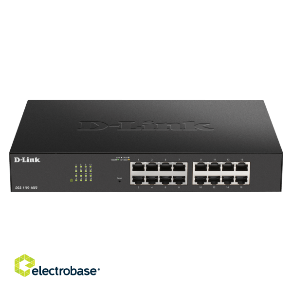 D-Link | Smart Managed Switch | DGS-1100-16V2 | Managed | Desktop | Power supply type 100 to 240 V AC image 4