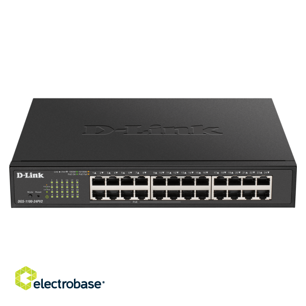 D-Link | Smart Switch | DGS-1100-24PV2 | Managed | Rack Mountable | PoE ports quantity 12 | Power supply type Single image 1