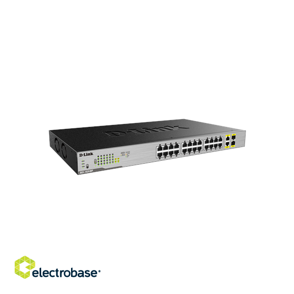 D-Link | Switch | DGS-1026MP | Unmanaged | Rack mountable | 1 Gbps (RJ-45) ports quantity 24 | SFP ports quantity 2 | PoE/Poe+ ports quantity 24 | Power supply type Single | 24 month(s) image 4