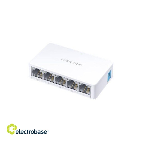 Mercusys | Switch | MS105 | Unmanaged | Desktop | 10/100 Mbps (RJ-45) ports quantity 5 | Power supply type External image 4