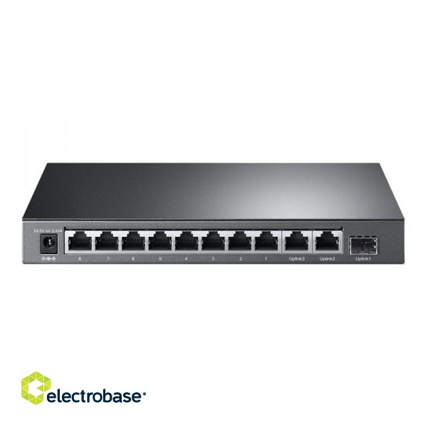 TP-LINK | 10-Port Gigabit Easy Smart Switch with 8-Port PoE+ | TL-SG1210MP | Unmanaged | Desktop | Power supply type External | 60 month(s) фото 8