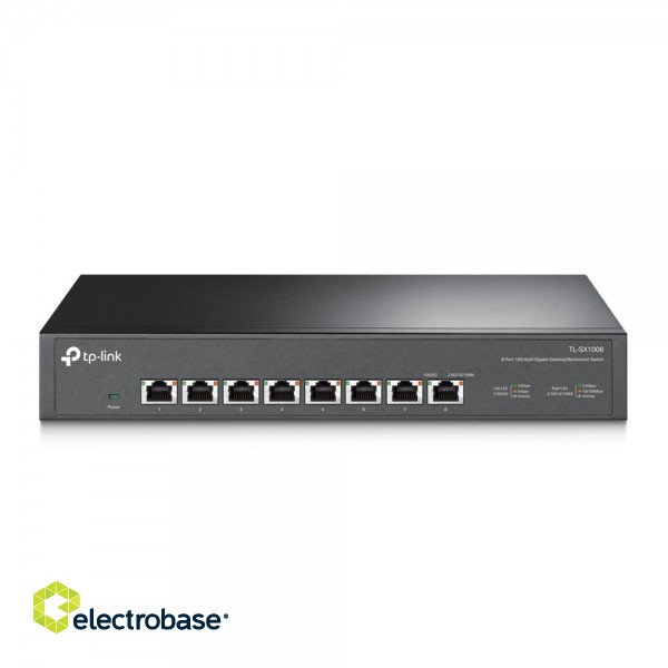 TP-LINK | 8-Port 10G Switch | TL-SX1008 | Unmanaged | Desktop/Rackmountable | Power supply type External image 1