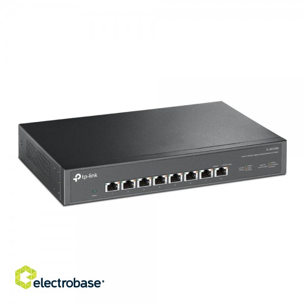 TP-LINK | 8-Port 10G Switch | TL-SX1008 | Unmanaged | Desktop/Rackmountable | Power supply type External image 3