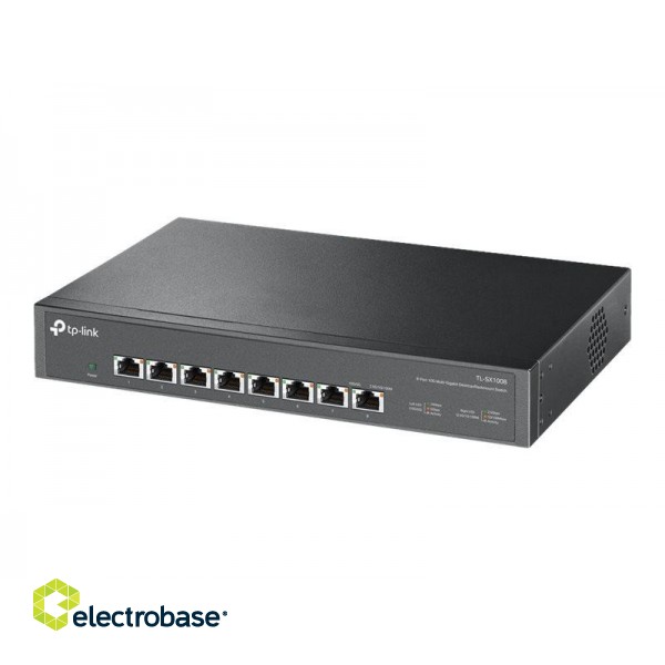 TP-LINK | 8-Port 10G Switch | TL-SX1008 | Unmanaged | Desktop/Rackmountable | Power supply type External image 2