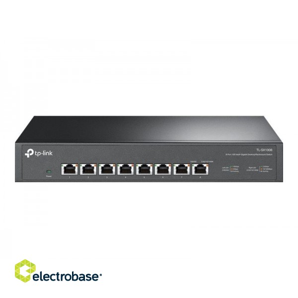 TP-LINK | 8-Port 10G Switch | TL-SX1008 | Unmanaged | Desktop/Rackmountable | Power supply type External image 4