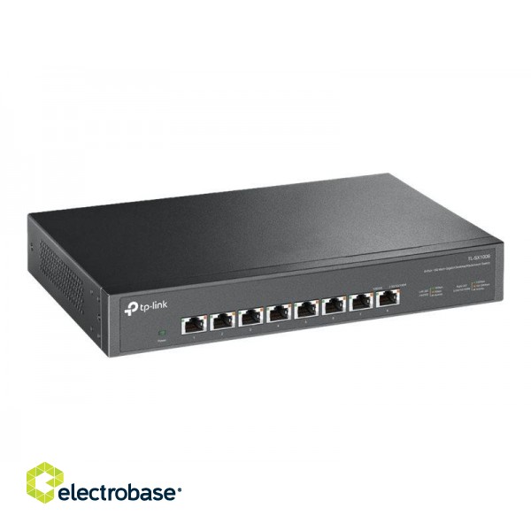 TP-LINK | 8-Port 10G Switch | TL-SX1008 | Unmanaged | Desktop/Rackmountable | Power supply type External image 6