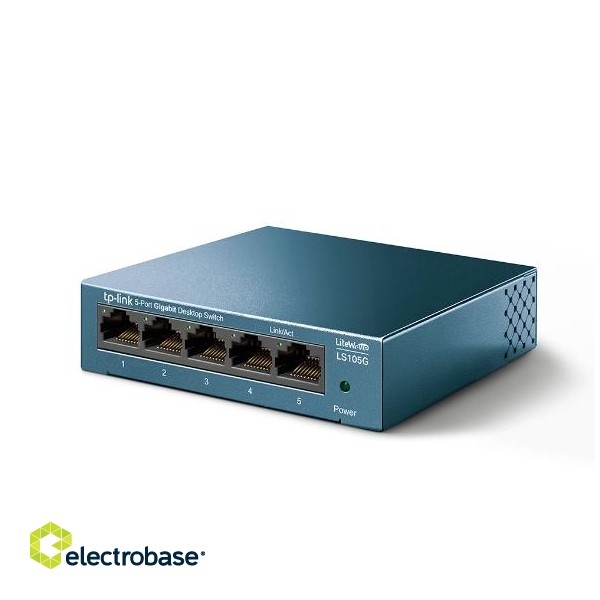 TP-LINK | Desktop Network Switch | LS105G | Unmanaged | Desktop | 1 Gbps (RJ-45) ports quantity | SFP ports quantity | PoE ports quantity | PoE+ ports quantity | Power supply type External | month(s) image 4