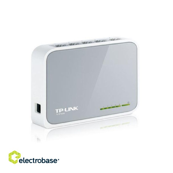 TP-LINK | Switch | TL-SF1005D | Unmanaged | Desktop | 10/100 Mbps (RJ-45) ports quantity 5 | Power supply type External | 36 month(s) фото 1
