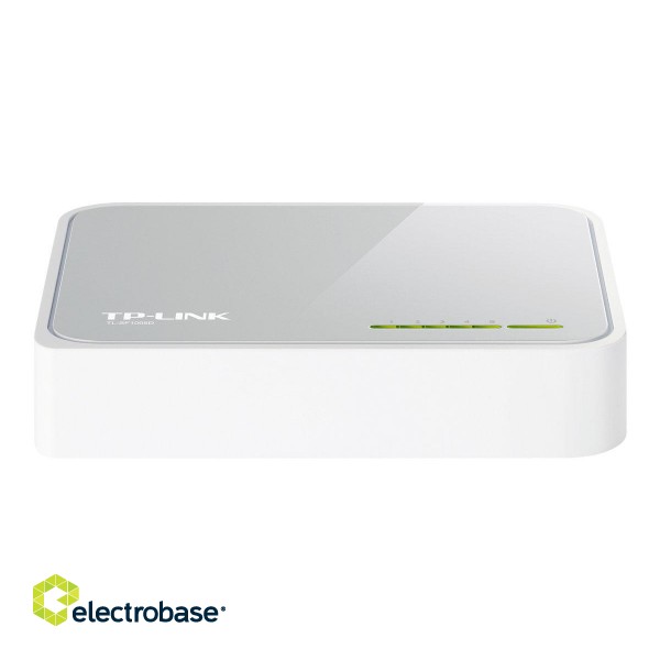 TP-LINK | Switch | TL-SF1005D | Unmanaged | Desktop | 10/100 Mbps (RJ-45) ports quantity 5 | Power supply type External | 36 month(s) фото 2