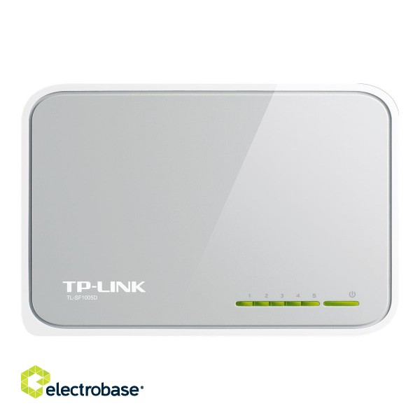 TP-LINK | Switch | TL-SF1005D | Unmanaged | Desktop | 10/100 Mbps (RJ-45) ports quantity 5 | Power supply type External | 36 month(s) фото 4