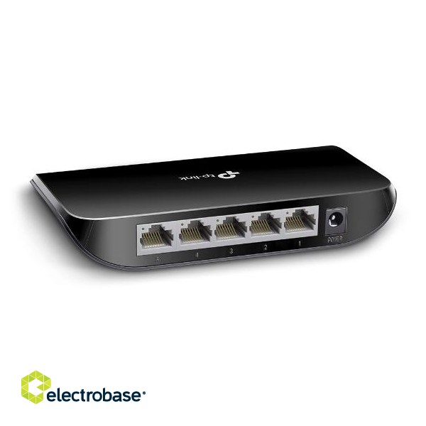 TP-LINK | Switch | TL-SG1005D | Unmanaged | Desktop | 1 Gbps (RJ-45) ports quantity 5 | Power supply type External | 36 month(s) фото 2