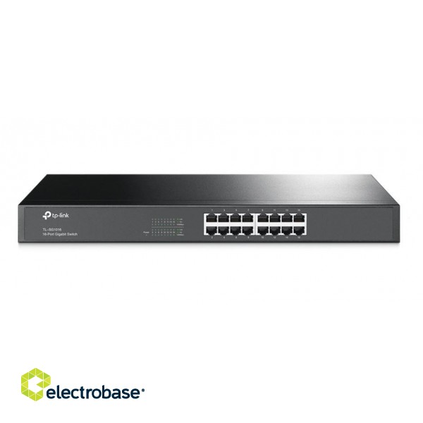 TP-LINK | Switch | TL-SG1016 | Unmanaged | Rackmountable | 1 Gbps (RJ-45) ports quantity 16 | PoE ports quantity | Power supply type | 60 month(s) image 5
