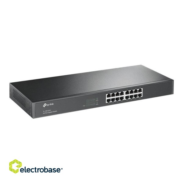 TP-LINK | Switch | TL-SG1016 | Unmanaged | Rackmountable | 1 Gbps (RJ-45) ports quantity 16 | 60 month(s) image 4