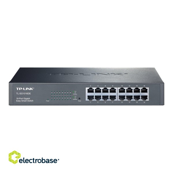 TP-LINK | Switch | TL-SG1016DE | Web Managed | Rackmountable | 1 Gbps (RJ-45) ports quantity 16 | PoE ports quantity | Power supply type | 36 month(s) image 3