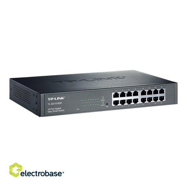 TP-LINK | Switch | TL-SG1016DE | Web Managed | Rackmountable | 1 Gbps (RJ-45) ports quantity 16 | PoE ports quantity | Power supply type | 36 month(s) image 4