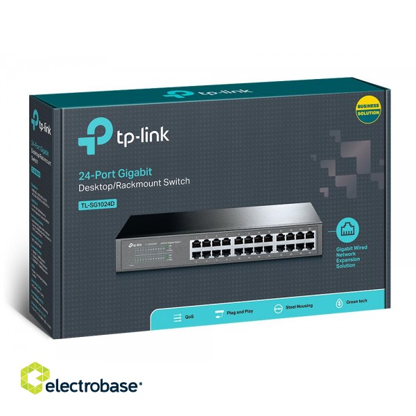 TP-LINK | Switch | TL-SG1024D | Unmanaged | Desktop/Rackmountable | 1 Gbps (RJ-45) ports quantity 24 | 36 month(s) image 2