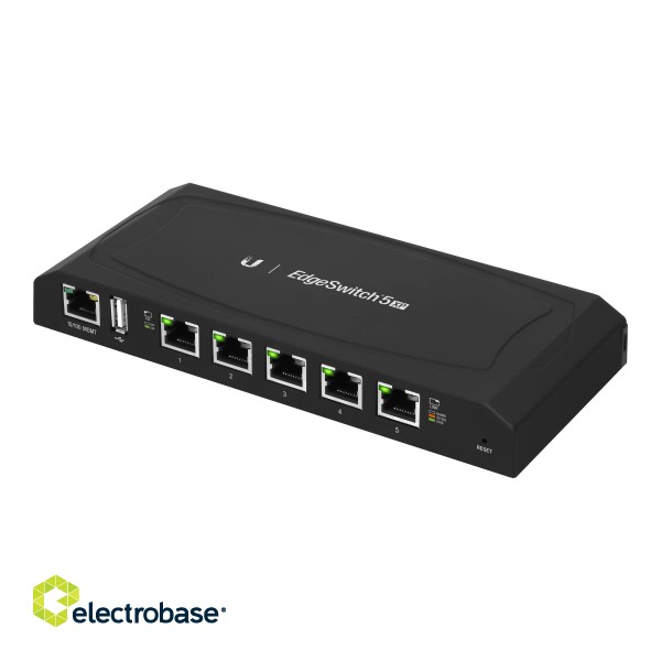 Ubiquiti | EdgeSwitch | ES-5XP | Web managed | Wall mountable | 10/100 Mbps (RJ-45) ports quantity 1 | 1 Gbps (RJ-45) ports quantity 5 | Passive PoE ports quantity 5 image 2