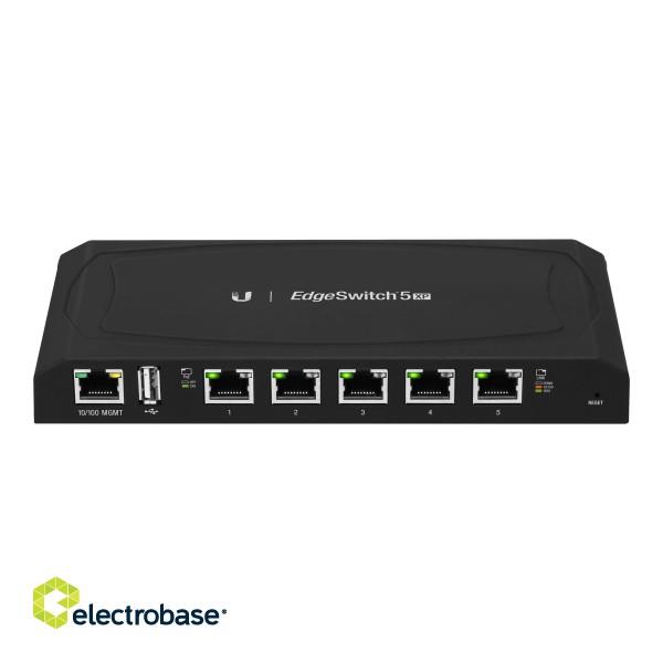 Ubiquiti | EdgeSwitch | ES-5XP | Web managed | Wall mountable | 10/100 Mbps (RJ-45) ports quantity 1 | 1 Gbps (RJ-45) ports quantity 5 | Passive PoE ports quantity 5 image 6