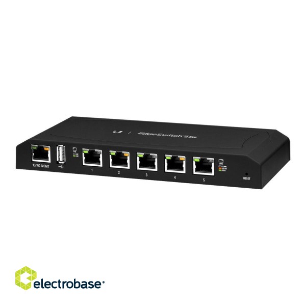 Ubiquiti | EdgeSwitch | ES-5XP | Web managed | Wall mountable | 10/100 Mbps (RJ-45) ports quantity 1 | 1 Gbps (RJ-45) ports quantity 5 | Passive PoE ports quantity 5 image 7