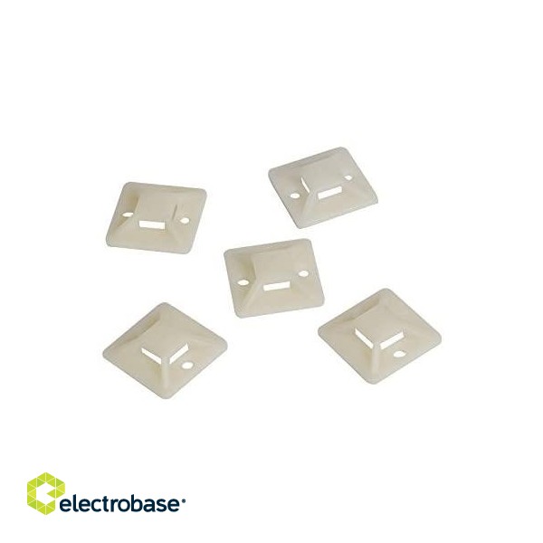 Logilink | Cable Tie Mounts 20x20 mm | KAB0042 | Self-adhesive image 1