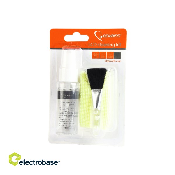 Gembird | 3-in-1 LCD cleaning Kit | Cleaning Kit | 30 ml image 3