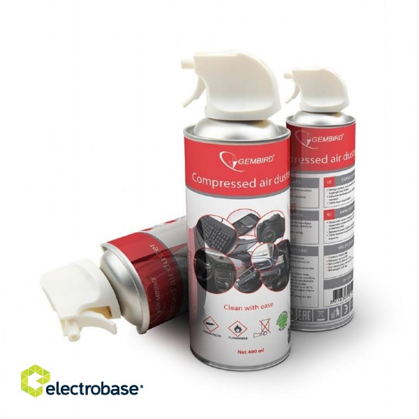 Gembird | Compressed air duster (flammable) | Air Duster | 400 ml image 1