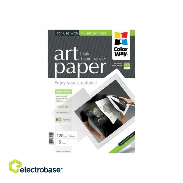 ART T-shirt transfer (dark) | 120 g/m² | A4 | A4 | Photo Paper image 1