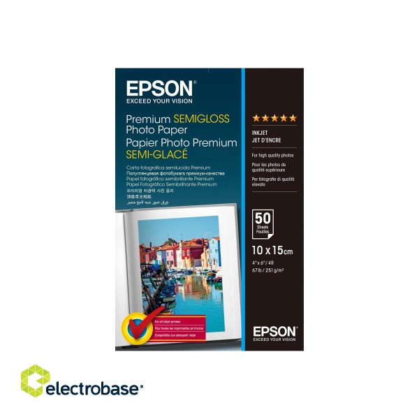 Epson Premium Semigloss Photo Paper 10x15cm image 1