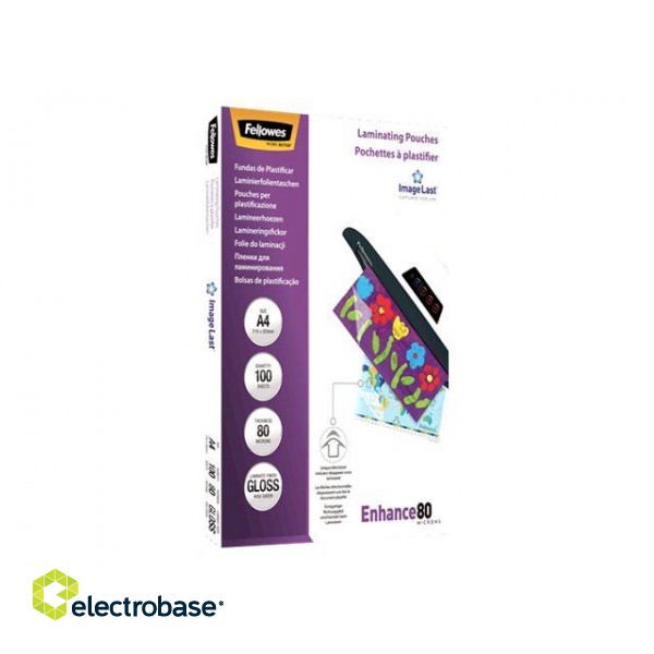 Fellowes | Laminating Pouch PREMIUM | A4 | Clear | Enhance 80 Micron thickness image 6