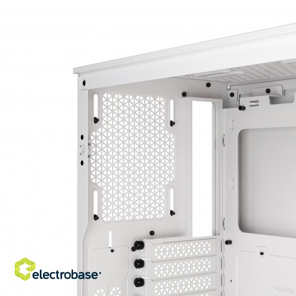 Corsair | Tempered Glass PC Case | iCUE 4000D RGB AIRFLOW | Side window | White | Mid-Tower | Power supply included No image 9