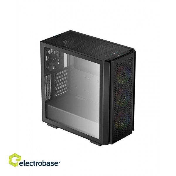 Deepcool | MID TOWER CASE | CG560 | Side window | Black | Mid-Tower | Power supply included No | ATX PS2 paveikslėlis 3