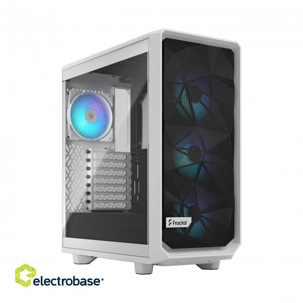Fractal Design | Meshify 2 Compact RGB | Side window | White TG Clear | Mid-Tower | Power supply included No | ATX фото 1