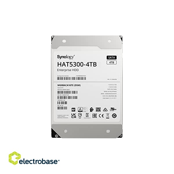 Synology | Hard Drive | HAT5300-4T | 7200 RPM | 4000 GB image 1