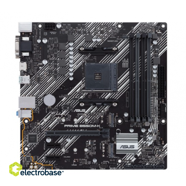 Asus | PRIME B550M-K | Processor family AMD | Processor socket AM4 | DDR4 | Memory slots 4 | Chipset AMD B | Micro ATX фото 1