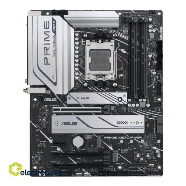 Asus | PRIME X670-P WIFI | Processor family AMD | Processor socket AM5 | DDR5 DIMM | Memory slots 4 | Supported hard disk drive interfaces 	SATA image 2
