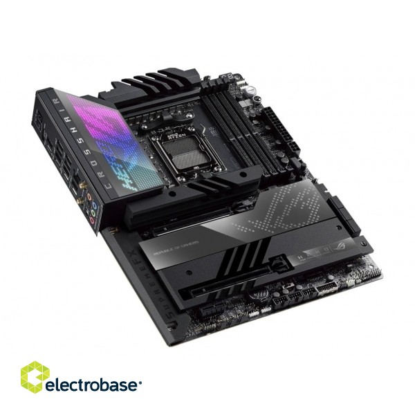 Asus | ROG CROSSHAIR X670E HERO | Processor family AMD | Processor socket AM5 | DDR5 DIMM | Memory slots 4 | Supported hard disk drive interfaces 	SATA фото 6