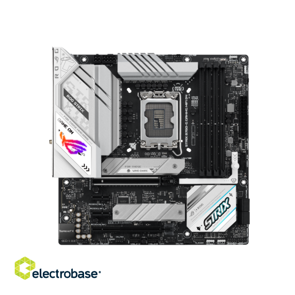 Asus | ROG STRIX B760-G GAMING WIFI D4 | Processor family Intel | Processor socket  LGA1700 | DDR4 DIMM | Memory slots 4 | Supported hard disk drive interfaces 	SATA image 2