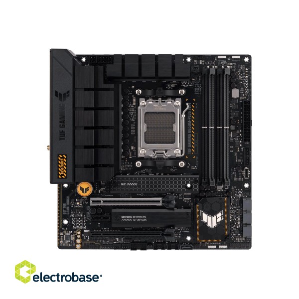 Asus | TUF GAMING B650M-PLUS | Processor family AMD | Processor socket  AM5 | DDR5 DIMM | Memory slots 4 | Supported hard disk drive interfaces 	SATA image 2