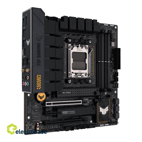 Asus | TUF GAMING B650M-PLUS WIFI | Processor family AMD | Processor socket AM5 | DDR5 DIMM | Memory slots 4 | Supported hard disk drive interfaces 	SATA фото 3