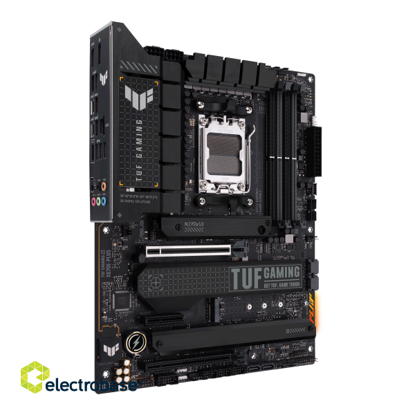 Asus | TUF GAMING X670E-PLUS | Processor family AMD | Processor socket AM5 | DDR5 DIMM | Memory slots 4 | Supported hard disk drive interfaces 	SATA image 3