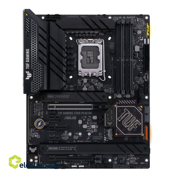 Asus | TUF GAMING Z790-PLUS D4 | Processor family Intel | Processor socket  LGA1700 | DDR4 DIMM | Memory slots 4 | Supported hard disk drive interfaces 	SATA image 1