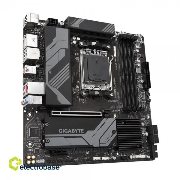 Gigabyte | B650M DS3H 1.0 M/B | Processor family AMD | Processor socket AM5 | DDR5 DIMM | Memory slots 4 | Supported hard disk drive interfaces 	SATA image 4